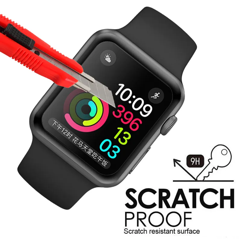 Do Zegarek Apple 3D Pełny pokrycie Szkło Hartowane Screen Protector 40mm 42mm 38mm 44mm Anti-Scratch Bubble-Free for Iwatch Series 1/2/3/4