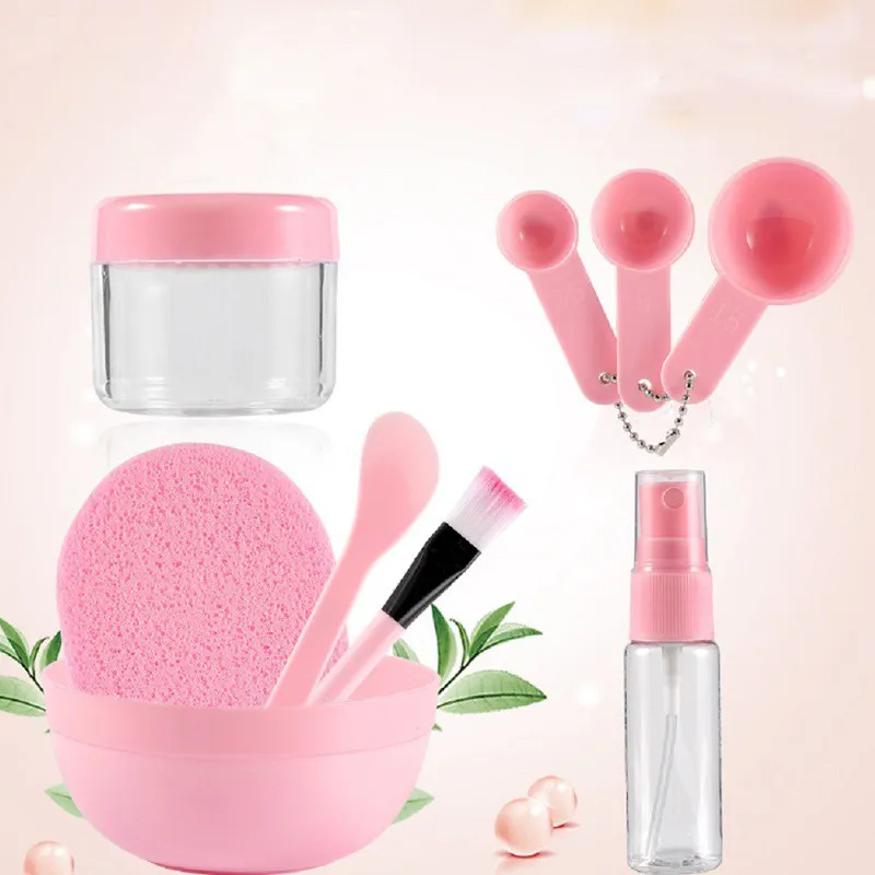 Kit Bols Mélange Masque Facial - 500 Ml - Applicateur Et Spatule - Pour Soins Maison Ou Salon - 7