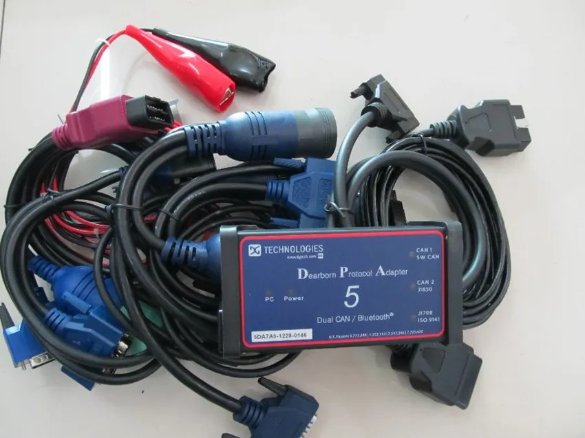 DPA5 Dearborn без Bluetooth Diagnostic Tool Multi-Language Heavy Duty Diagnose Scanner Один год гарантия новая версия