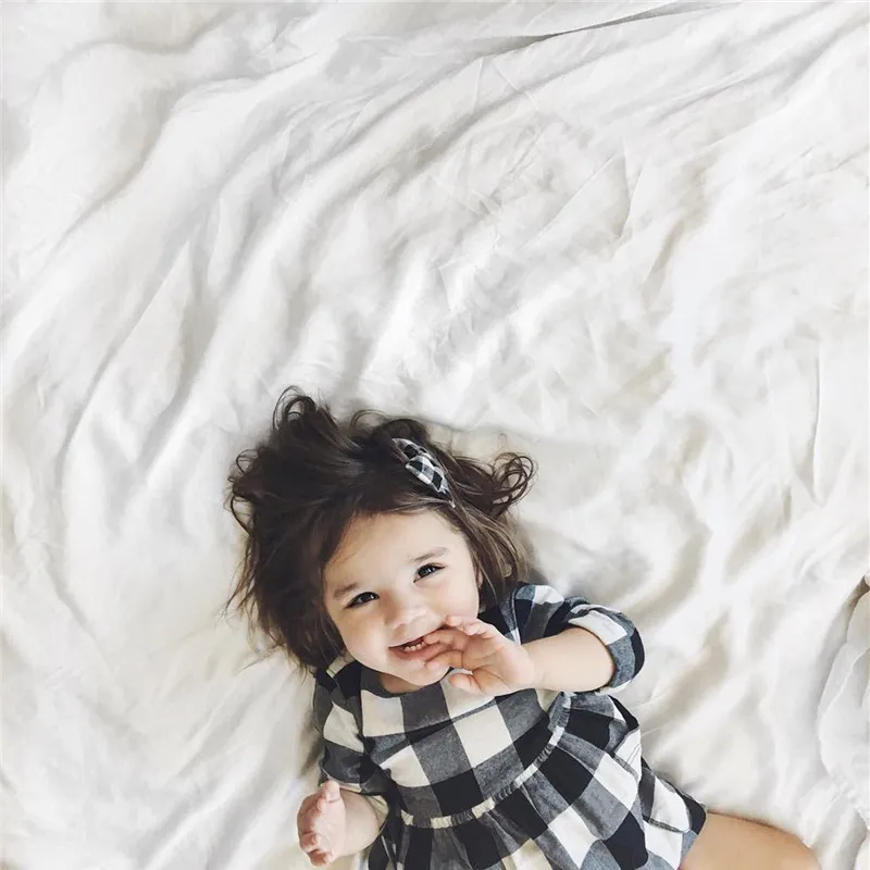 Vestidos de verano para bebés, niñas pequeñas y clásicas, negro, blanco, a cuadros, vestido de algodón, Vestidos de verano para bebés, niñas pequeñas y clásicas, negro, blanco, a cuadros, vestido de algodón,