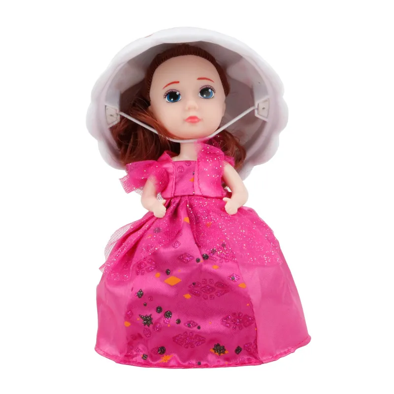 6 pz / lotto Big Magical Cupcake Profumato Princess Doll Torta reversibile Trasforma in Princess Doll Baby Dolls 15 cm Altezza DHL