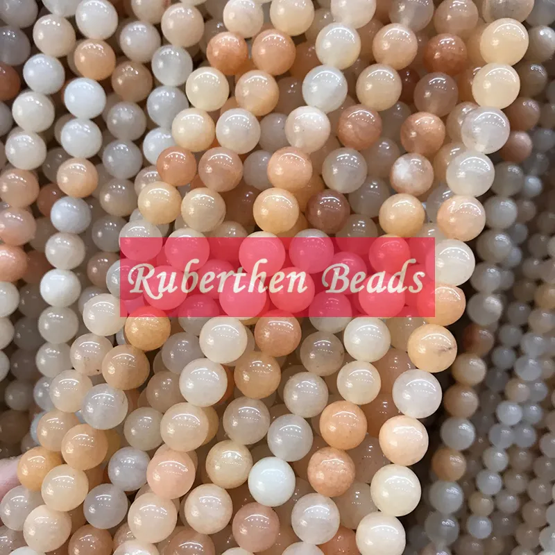 NB0064 mode pierre naturelle en gros rose Aventurine perles en vrac pierre ronde perle meilleur accessoire de fabrication de bijoux