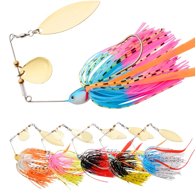 New High Quanlity Metal Spinner Gancio per Buzzbit 15g 6colors Pesca Spinnerbaits Crankbaits Prawn Bass Sipner Lure