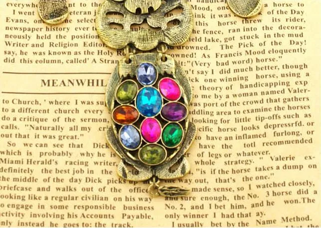 Heta mode smycken vintage söt färgstark hund hängande halsband