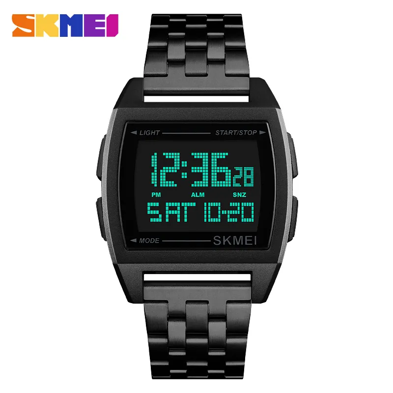 Reloj de pulsera Digital SKMEI 1368 para hombre/mujer, reloj rectangular con alarma de cuenta atrás, reloj resistente al agua, relojes deportivos, reloj Masculino