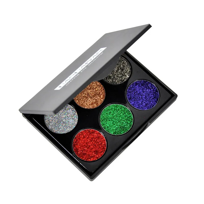 Handaiyan Glitter Teeshadow Shimmer Metal 6 Цветовая палитра
