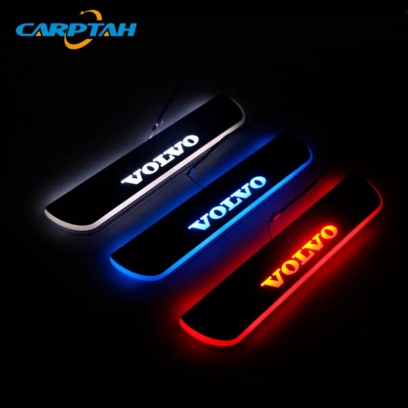 CARPTAH Zierpedal Auto-Außenteile LED-Einstiegsleisten-Verschleissplatte  Pathway Dynamisches Streamer-Licht für Volvo XC60 2015 2016