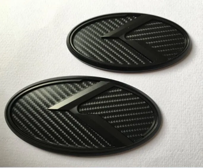 7 teile/satz Neue 3D schwarz Carbon K Logo Abzeichen Emblem Aufkleber für  KIA OPTIMA K5 2011-2018/auto Embleme