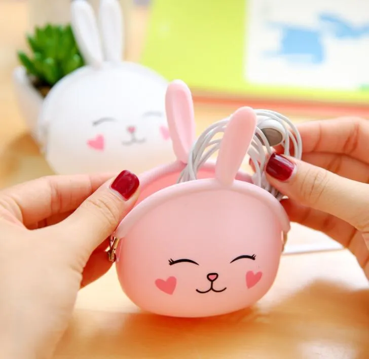 Cute girl coin purse jelly bag mini silicone bag lady pocket kids key cases Wallets Holders Cartoon silicone purse Korean style bunny bags