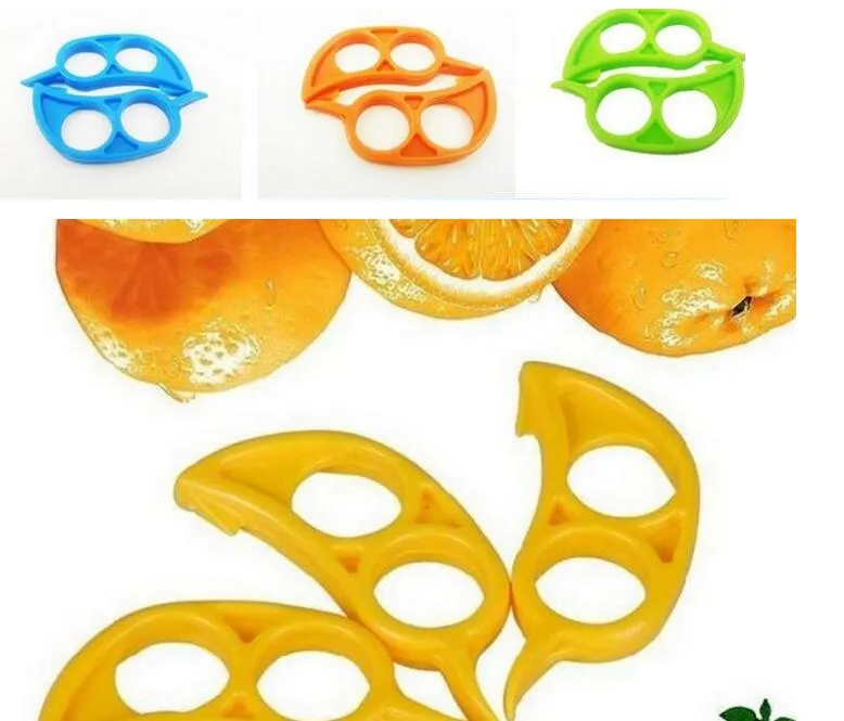 1000 stks Leuke Muisvorm Citroenen Oranje Citrus Opener Peeler Remover Slicer Cutter Snel Strippen Keukengereedschap Fruit Huid Remover Mes