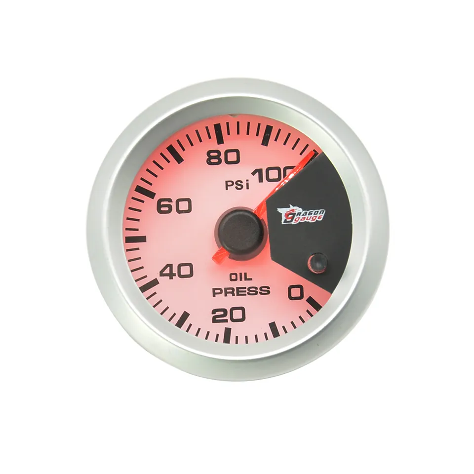 Dragon gauge 52 MM 7 Farbe blacklight Auto Auto Öldruckanzeige Meter mit Sensor für 0 ~ 100 PSI