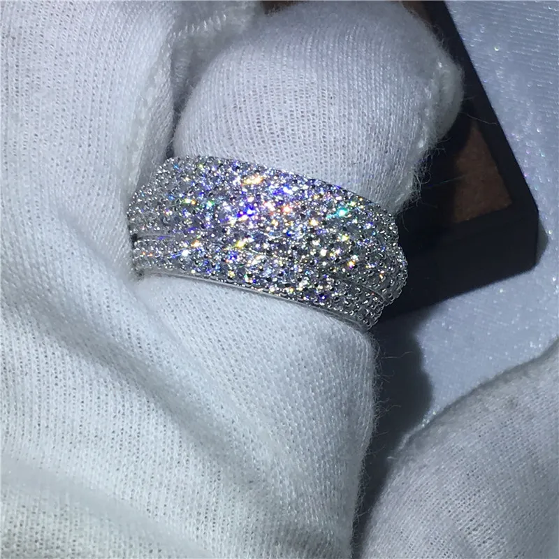 Victoria Wieck Mujeres Moda 300 unids Diamonique Cz 925 anillo de bodas de compromiso de plata esterlina anillo para las mujeres joyería regalo