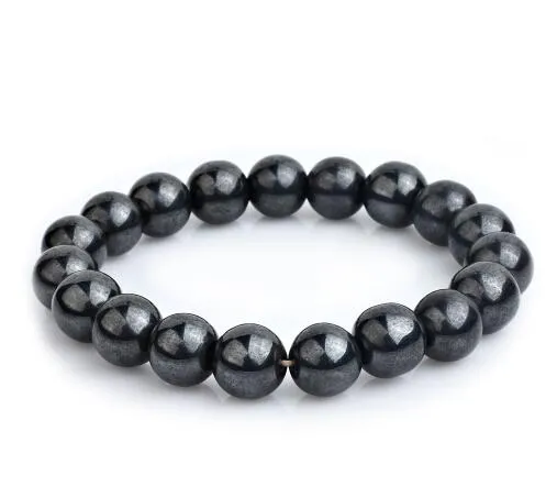 Vendita al dettaglio gratuita 2 pz Nuovo arrivo Ematite magnetica Moda Dolore Ematite Pietra Terapia Assistenza sanitaria Magnete Ematite Perline Bracciale Gioielli da uomo