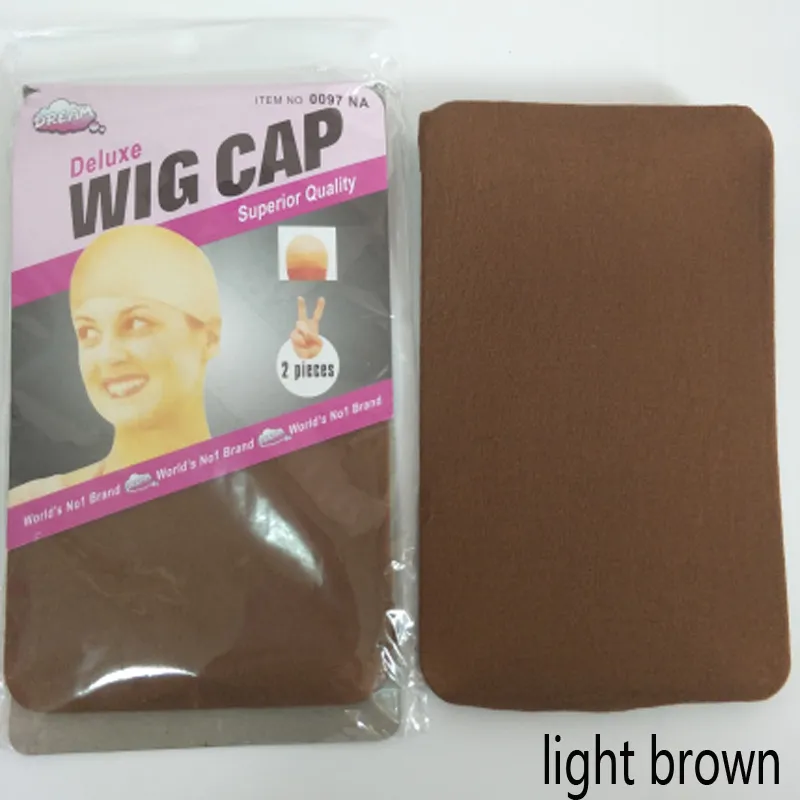 Deluxe Wig Cap 24 enheter 12baggar HairNet för att göra peruker Svart brun Strumpband Wig Liner Cap Snood Nylon Mesh Cap i 5 färger