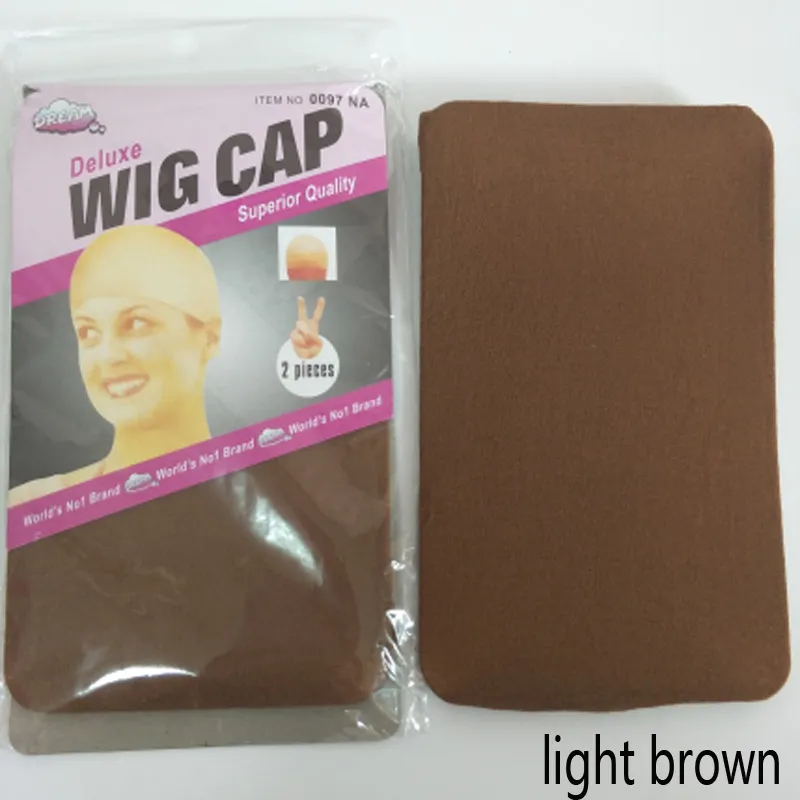 Deluxe Wig Cap 24 Enheter 12bags Hairnet för att göra peruker svartbrun strumpa peruk foder cap snood Nylon mesh cap i 5 färger