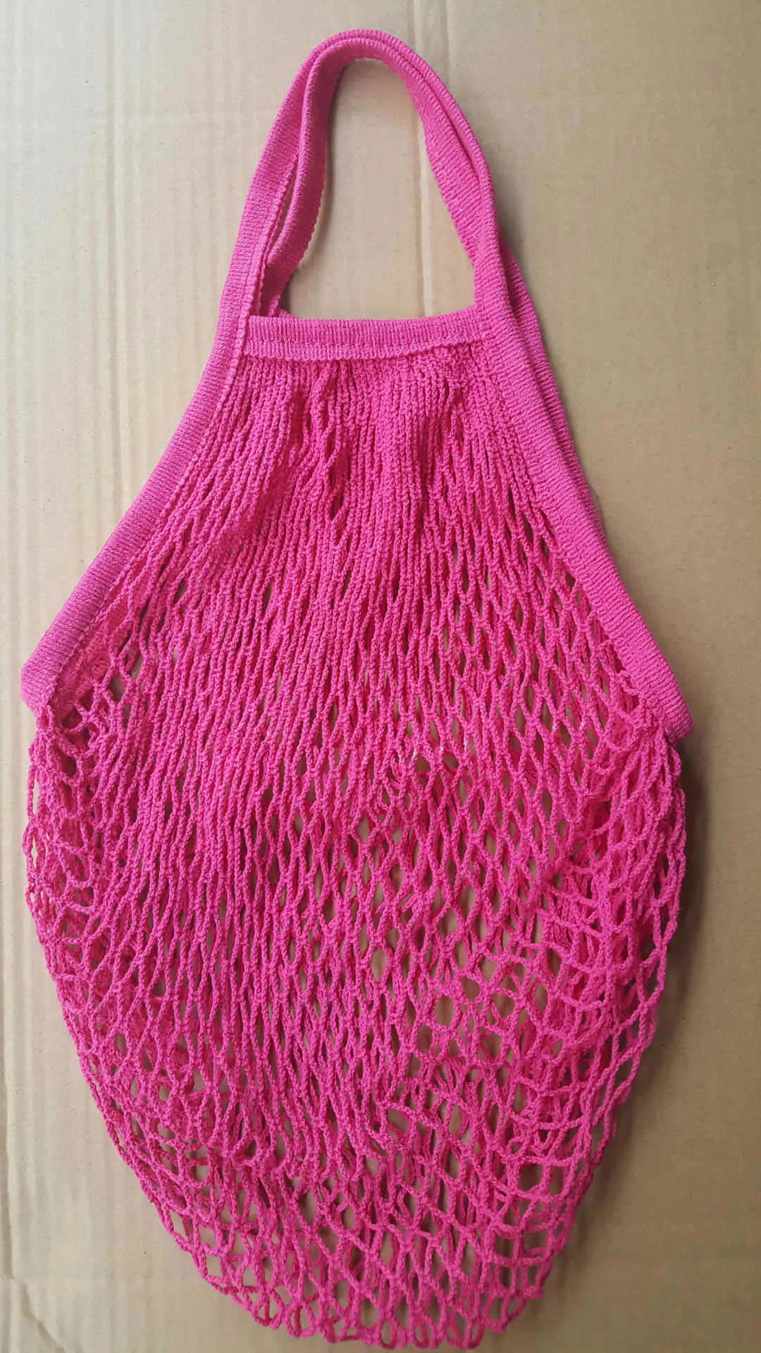 Resuable Mesh Net Shopping Bag Foldable Carrier Cotton Grocery Tote