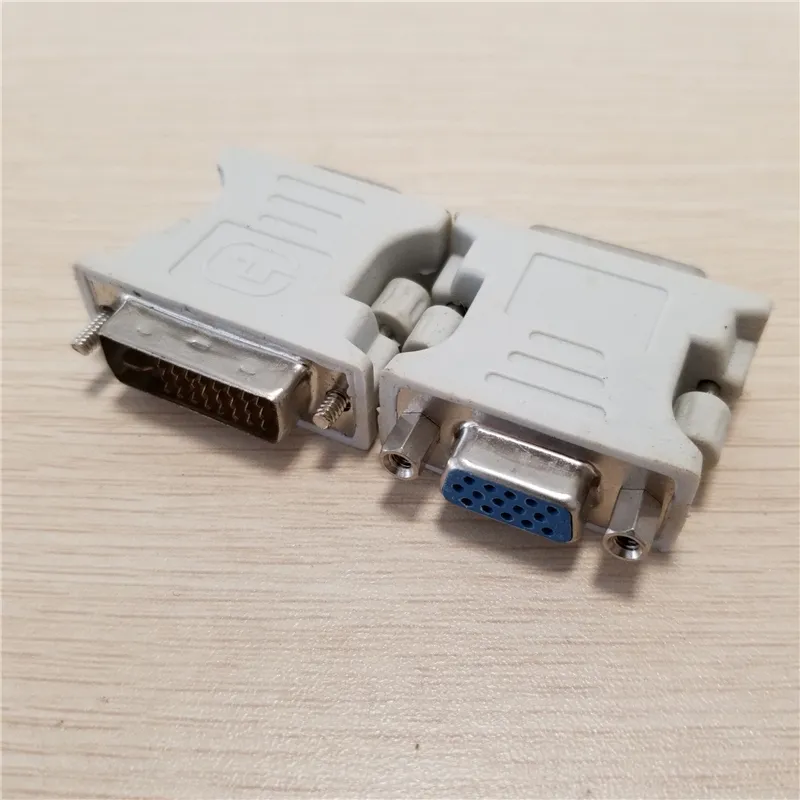 10pcs/lot dvi 24+5 ~ VGA 15PIN 어댑터 케이블 DVI DVI-I MAL에서 VGA FEMALE 비디오 변환기 어댑터 플러그 24