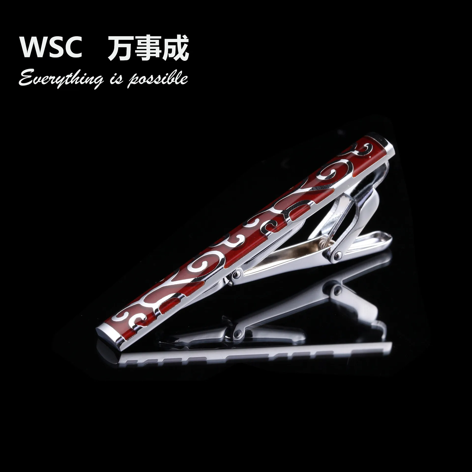 Factory direct sale enamel and copper tie clip high-end business folde