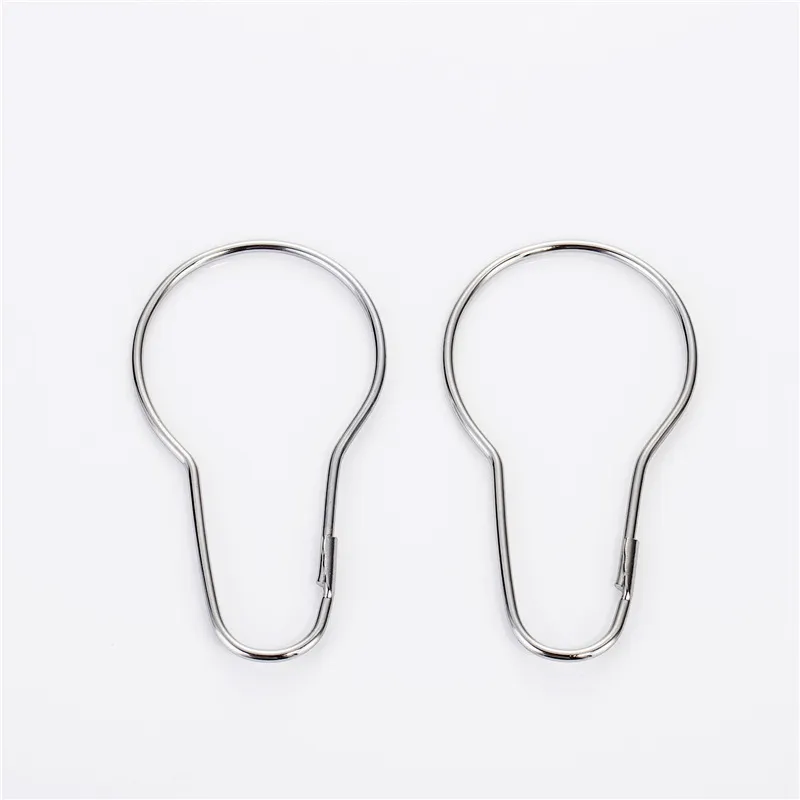 High quality New Good Shower Bath Bathroom Curtain Rings Clip Easy Glide Hooks T2I097