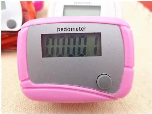 Partihandel Pocket LCD-pedometer Mini Singelfunktion Pedometer Stegräknare LCD-körningsstegmätare Digital Walking Counter