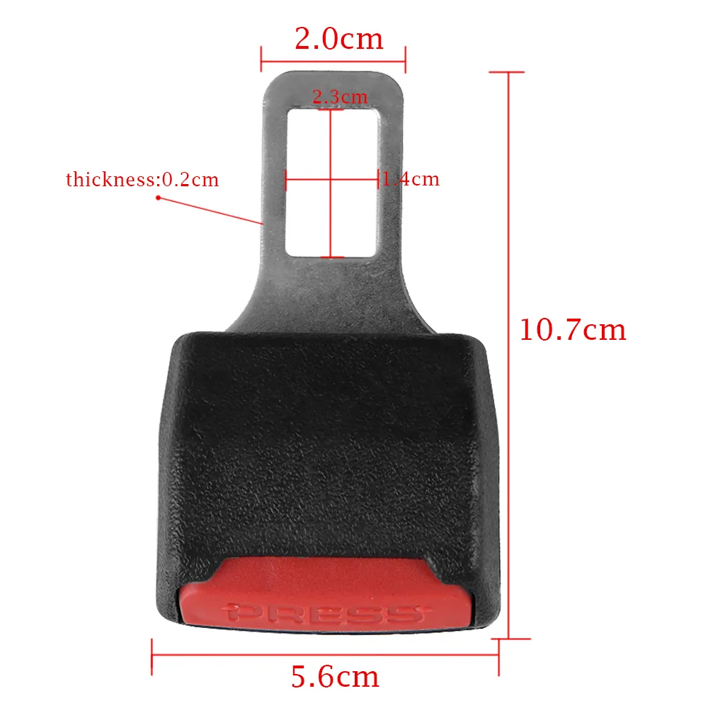 Universal Car Seat Belt Clip Black Extender Safety Belts Plug Alarm Canceller2266366