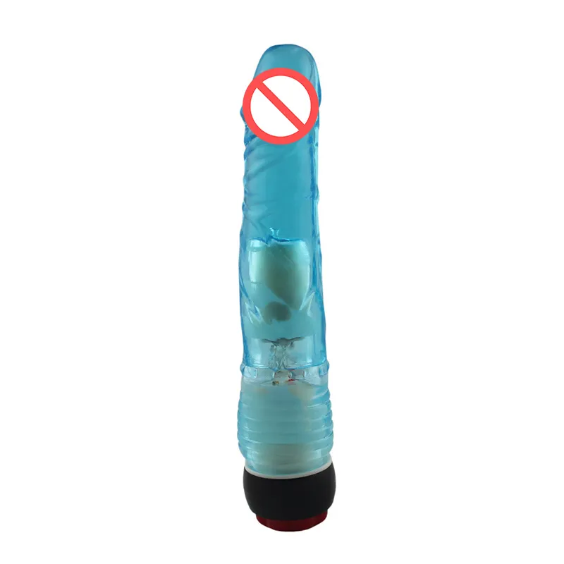 Sexleksaker Man Fake Penis Realistisk Stor Dildo Silikon Transparent Crystal Vibrator Dildo för Kvinnor Clitoral Stimulator Vuxna produkter