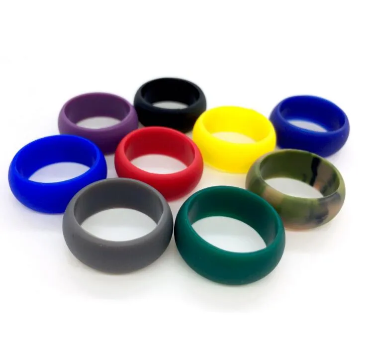 Party Favor Silicone Wedding Ring Movement Couple039s Round Rings sports ring Silicone Rubber Band 9mm camo solid color7995256