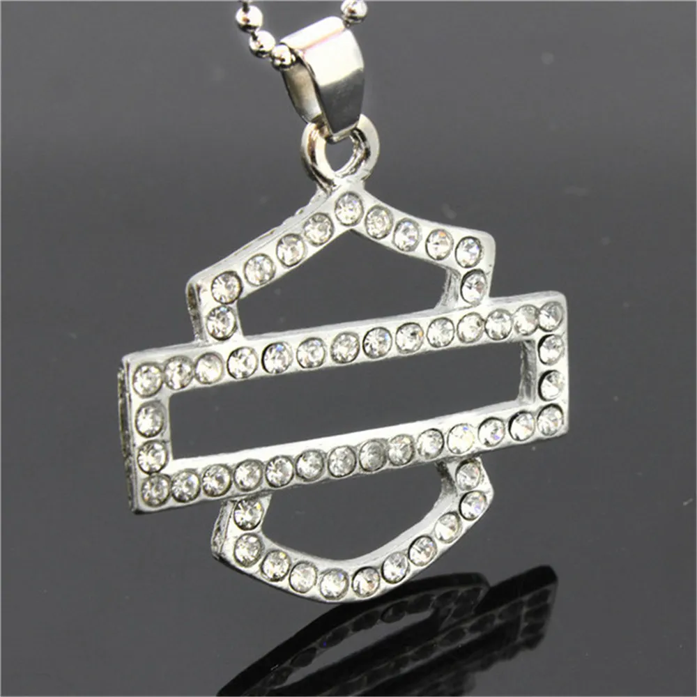 Biker Style Crystal Unisex Pendant 316L Stainless Steel Jewelry Popular Hot Selling Motorcycles Pendant