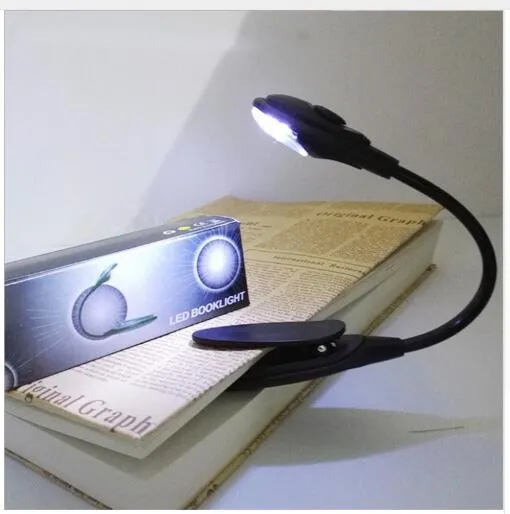 LED Book Light Mini Clip-On Elastyczne Jasne Lampy LED Light Book Reading Lampa Do Sypialni Podróżuj Książki Reader Christmas Gifts