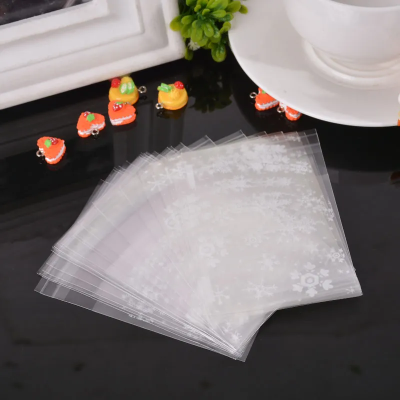 Christmas Cellophane Bags,100Pcs Clear Sweet Goodies Candy Treat Bags - View #3