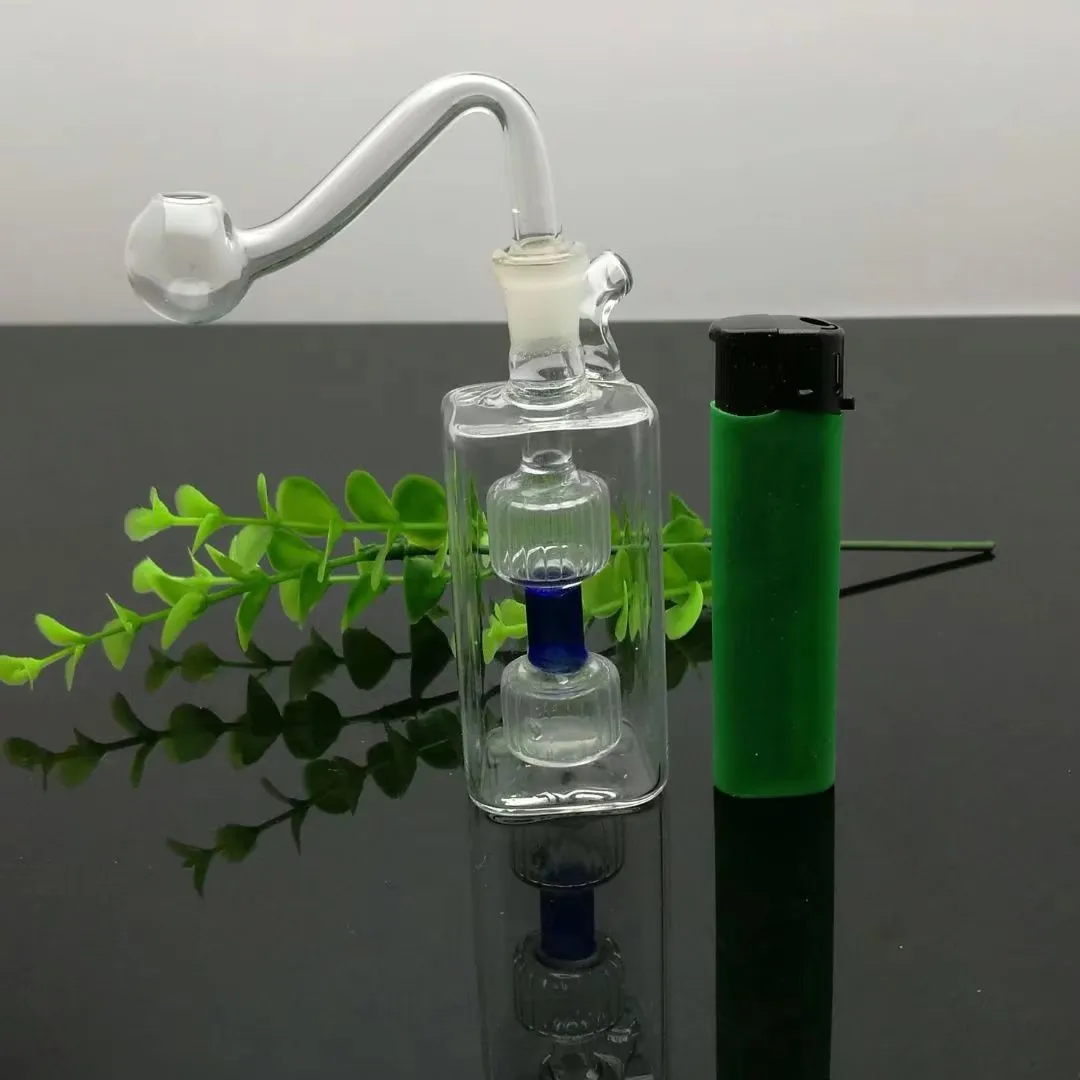 Hot Sales Mini square glass water bottle Wholesale Glass bongs Oil Burner Glass Water Pipe Oil Rigs Smoking, Oil.