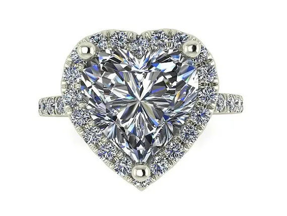 Anello di fidanzamento di fidanzamento con diamante in argento sterling standard 925 alla moda, anello da principessa, anello con diamanti 6-10