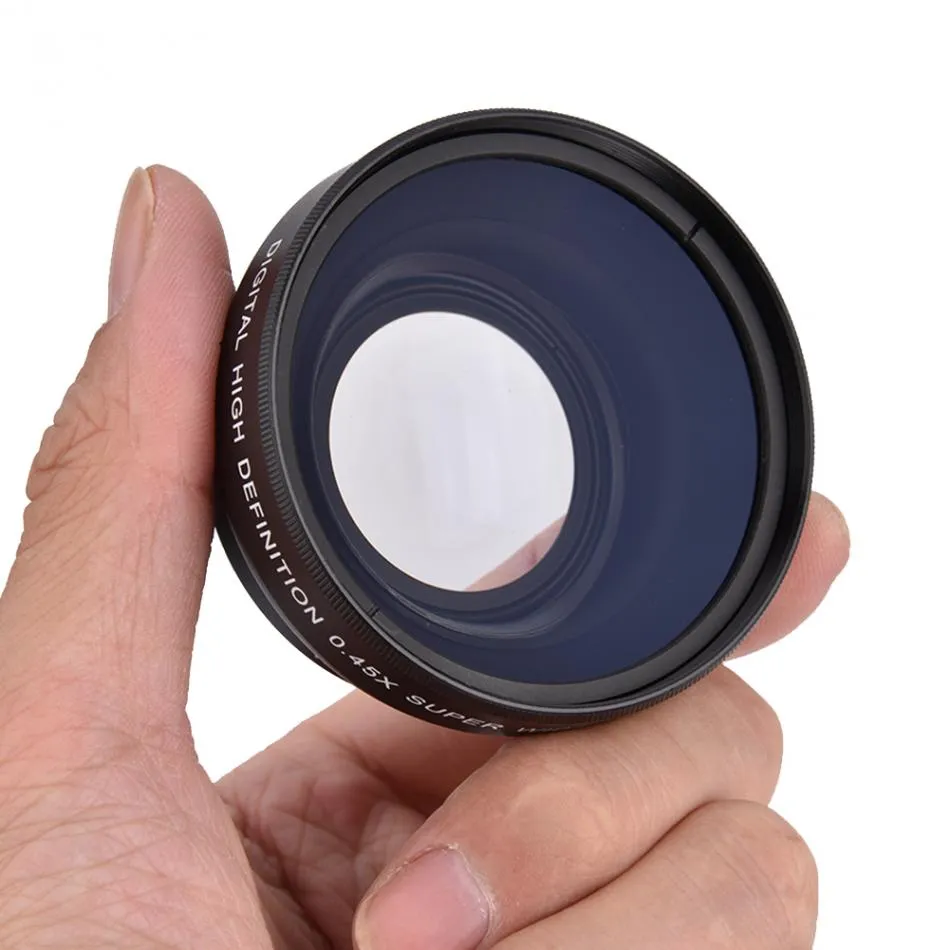 Freeshipping 52mm 0.45x Wide Angle Lens Universal Conversion Macro Lens For Canon For Nikon For Sony DSLR Camera Universal