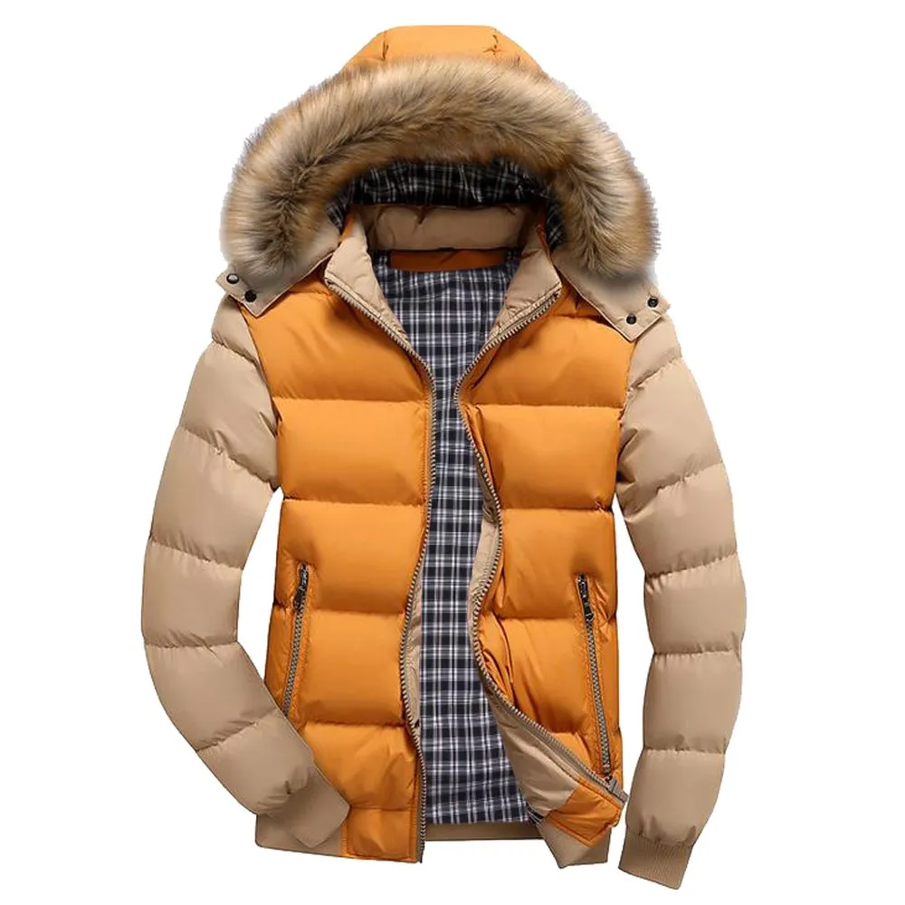 4XL Moda Giacca invernale Uomo Bel Brand Mens Giacche e cappotti Spessore Parka Maschio Outwear Giacca Giacca Abbigliamento con cappuccio Parka Parka