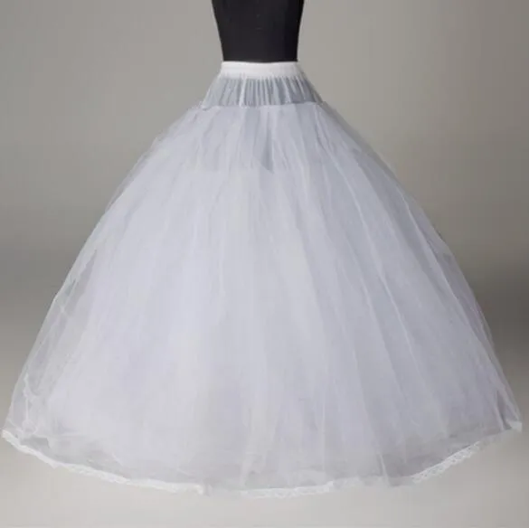 Petticoats 8 lager tyll underskirt bröllopstillbehör kemis utan bågar för en linje bröllopsklänning bred plus petticoat crinoline