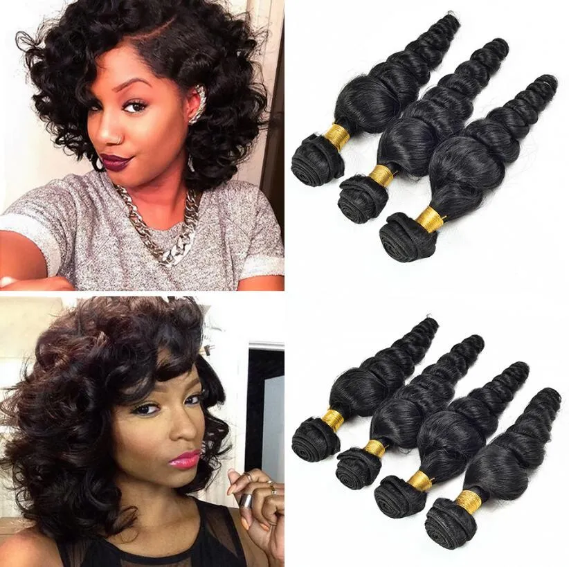 2018 Brazilian loose wave Virgin Hair 3 Bundles loose wave Human Hair Extensions Peruvian Indian Virgin Hair Loose Wave