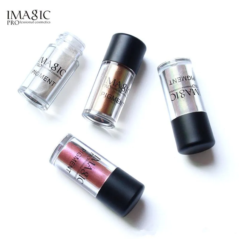 2018 IMAGIC Pro Glitter Eyeshadow Loose Powder Shimmer Eye Shadow Nude Pigments Metallic Sparkling Makeup Beauty Cosmetics 9 Colors