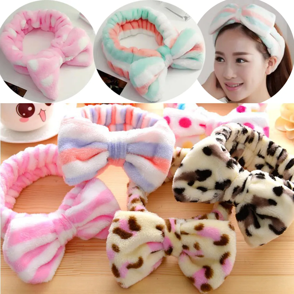 Bowknot Headband Lady Charm Forehead Hairband Headwrap Sport Yoga Makeup Jog Headpiece Hair Accessories Fancy Dress Party Headwear Hair Band