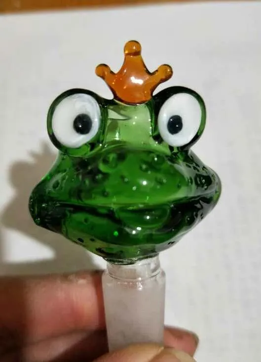 개구리의 만화 버블 헤드, 유리 봉 액세서리 독특한 오일 버너 유리 파이프 물 파이프 유리 파이프 오일 장비 담배 흡연