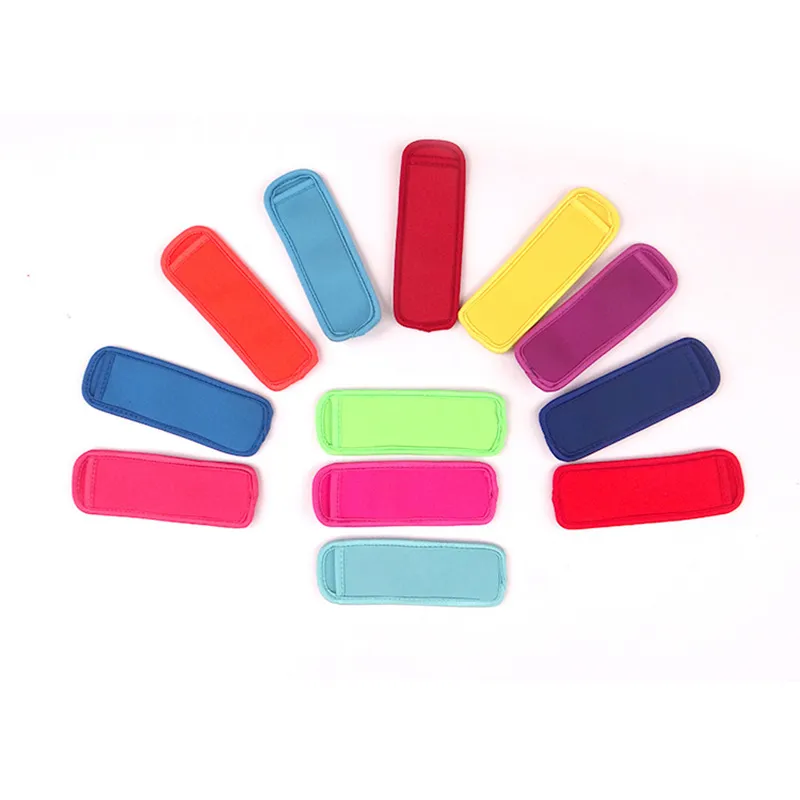 Reusable Popsicle Holder Neoprene Insulation Ice Pop Sleeves Freezer Cover Ice Pop Yogurt Tube Sleeves Bags Party Drink Holders Kitchen Tool