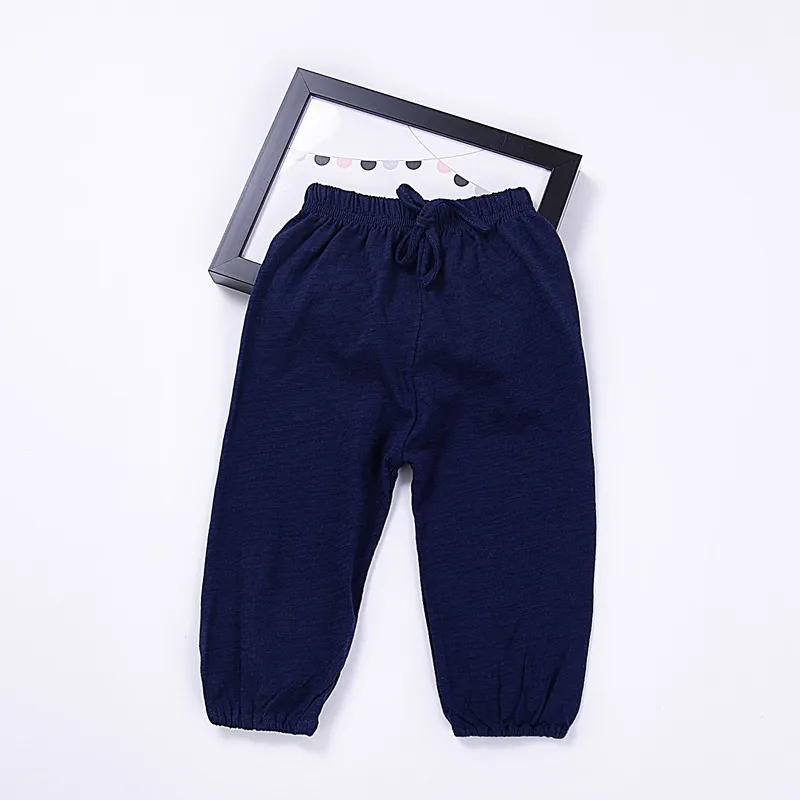 Summer Children's Trousers Bamboo Cotton Children's Pants Baby Boys And Girls Mosquito Pants Feet Nine Pants Kids Clothing Lantern Trousers