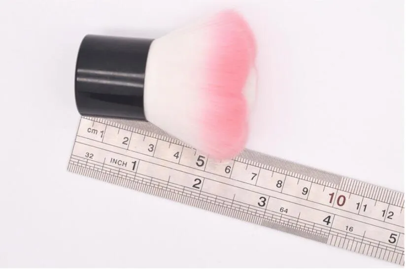 New Lovely Excelente Rosa Flor Rosto Único Escova Kabuki Blush Em Pó Escova Cosméticos Cheek Makeup Brush