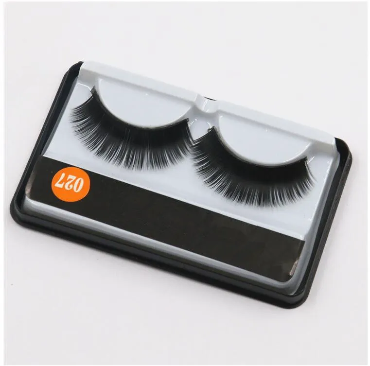 2018 False Eyelashes Handmade Natural Long Curl Thick Soft Fake Eye Lash Extensions Flair Black Color Eyelashes Makeup Terrier Lashes #027