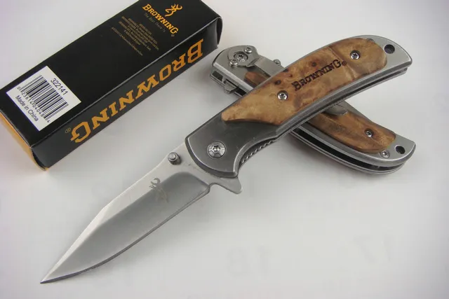 Brow 338 Маленький складной нож 440C Лезвие с деревянной ручкой Открытый походный туризм выживания EDC карманные ножи
