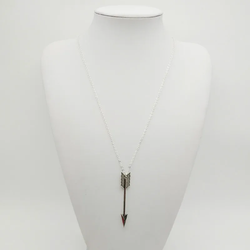 Arrow Charme Halsketten Für Frauen Mädchen Legierung Pfeilspitze Anhänger Halskette Modeschmuck