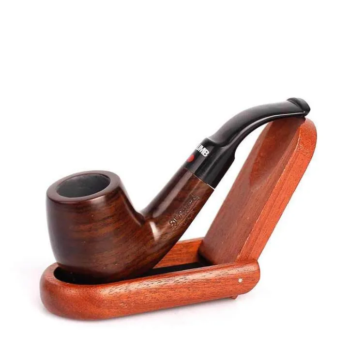 Nouveau filtre incurvé en ébène Mini Mini pipe, ébène, marteau en bois, palmier et ensemble pour fumer en bois.