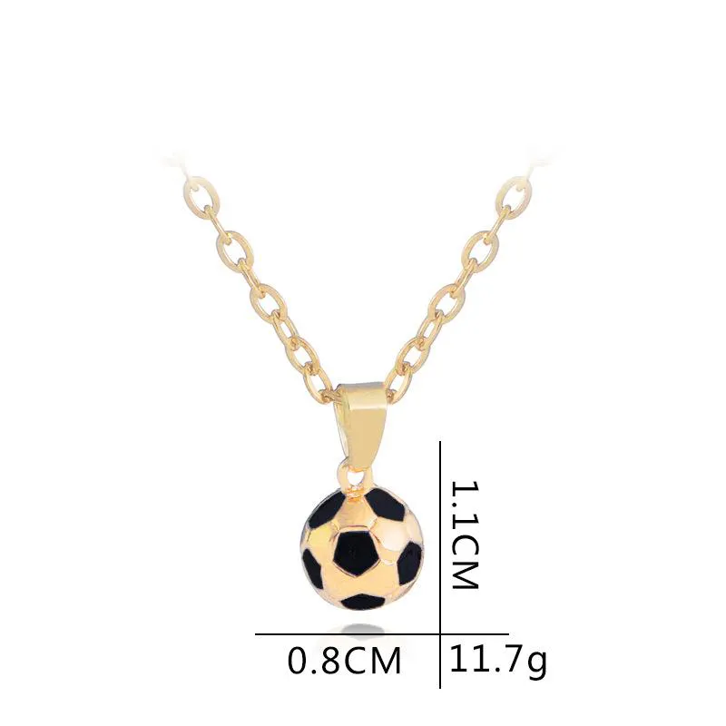 Wholesale New Fashion Football Charm Pendants Necklaces Personalized Sports Team Gift Jewelry for Boys 