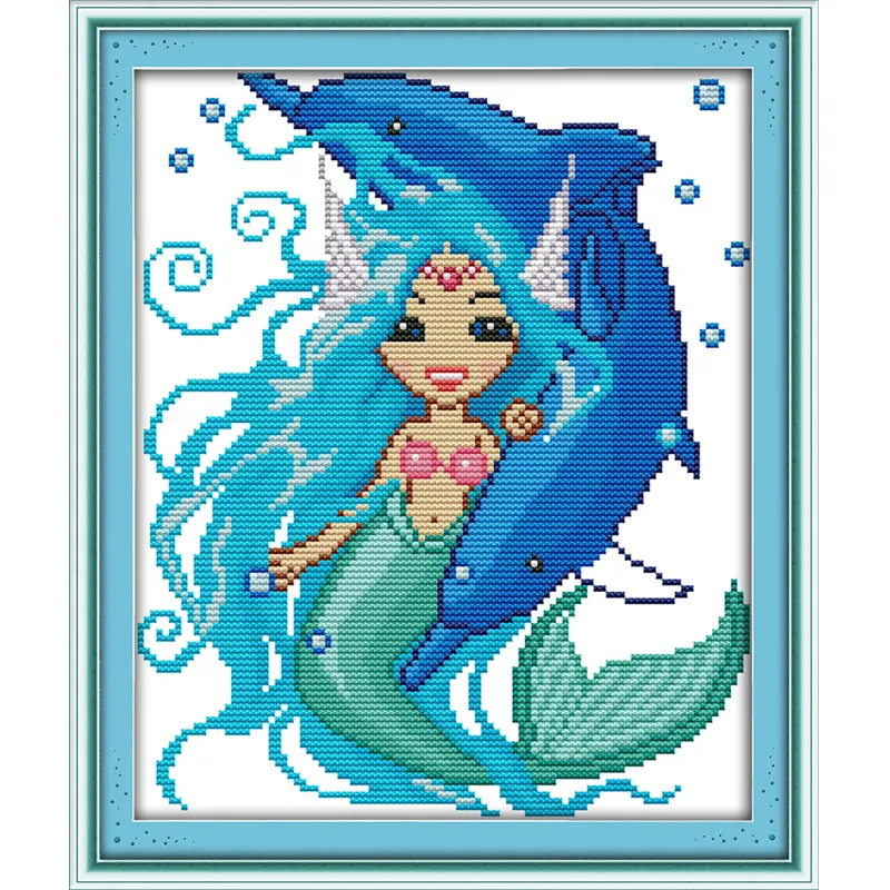 The Twelve Zodiac Pisces Canvas DMC Counted Chinese Cross Stitch Kits