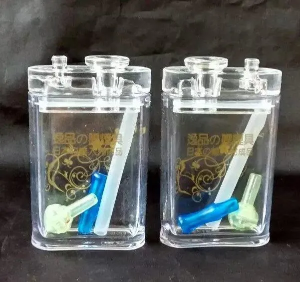 Sigaret Style Acrylic Hookah + Volledige Set van Accessoires, Nieuwe Unieke Olie Brander Glasleidingen Waterleidingen Glazen Pijp Olierouts Roken met