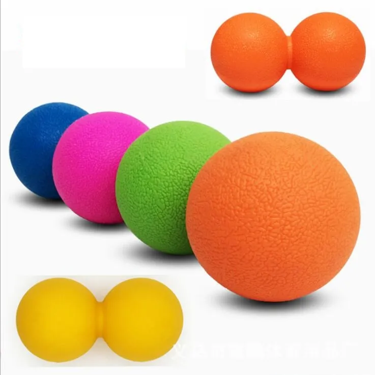 63x126mm Silicone Plastic Peanut Yoga Massage Massager Ball Rollers Back Trigger Point Therapy Sports Gym Release Excise Mobility Tools